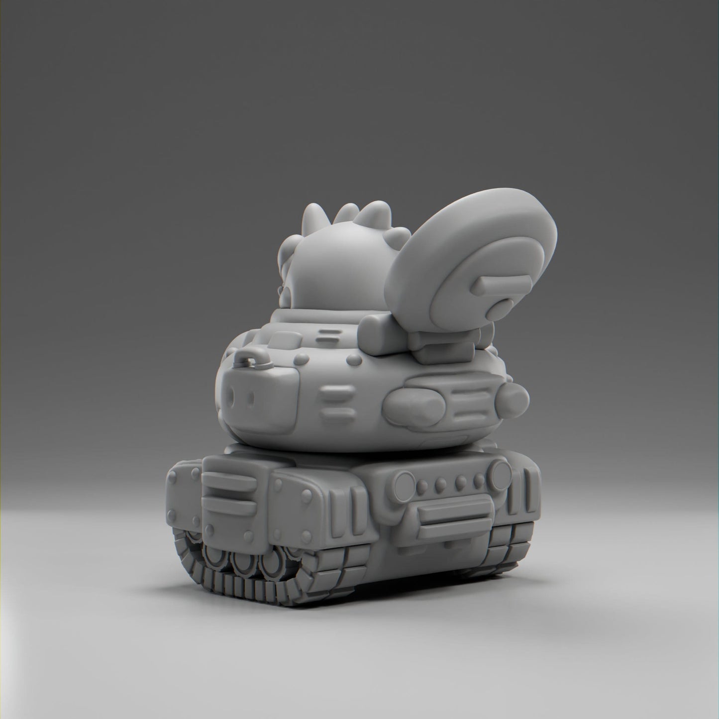 Tankii - UNPAINTED - Grumpii Art Toy