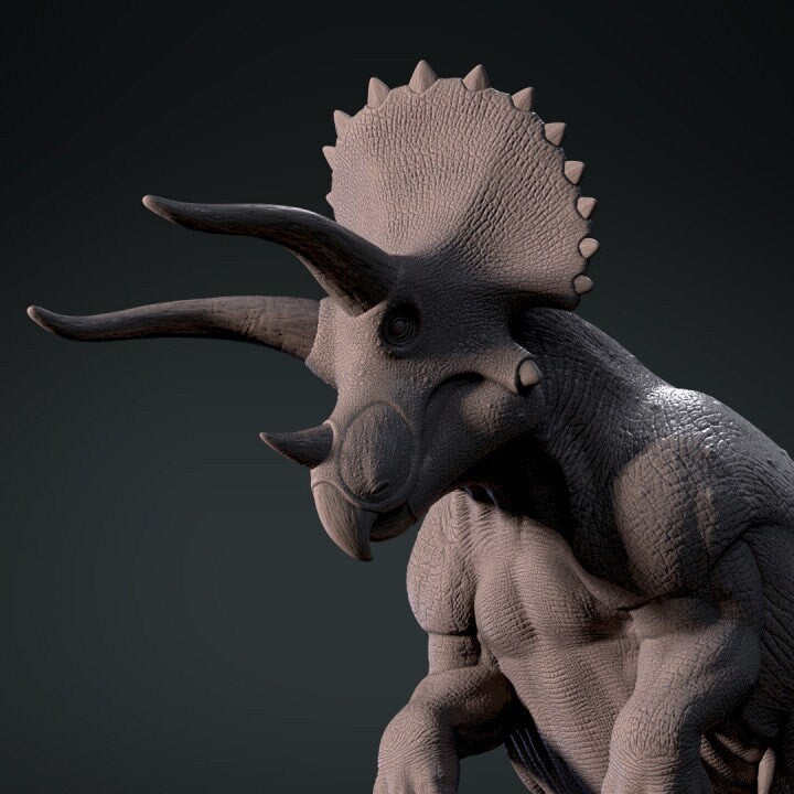 Triceratops Fight - Clynche Art