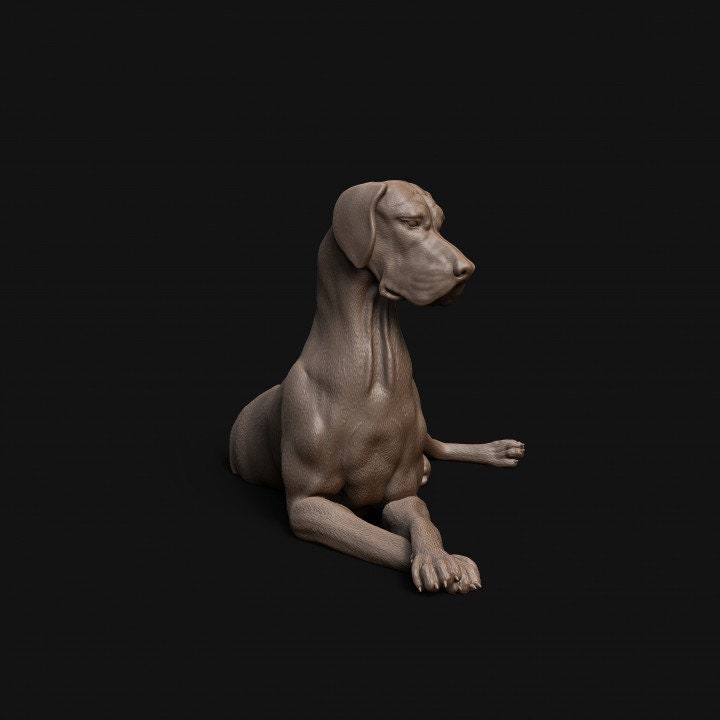 Great Dane resting dog - Dino and Dog Miniatures