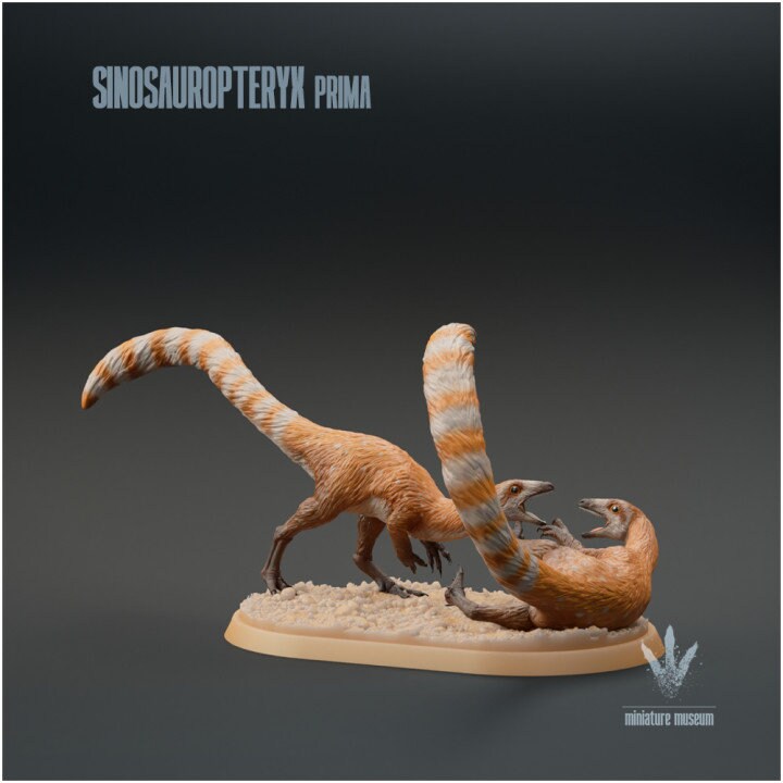 Sinosauropteryx Prima - Fighting - UNPAINTED - Miniature Museum