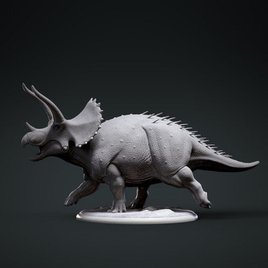 Triceratops Walking - UNPAINTED - Clynche Art