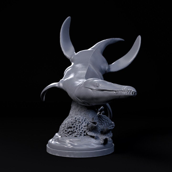 Liopleurodon swimming - UNPAINTED - Dino and Dog Miniatures