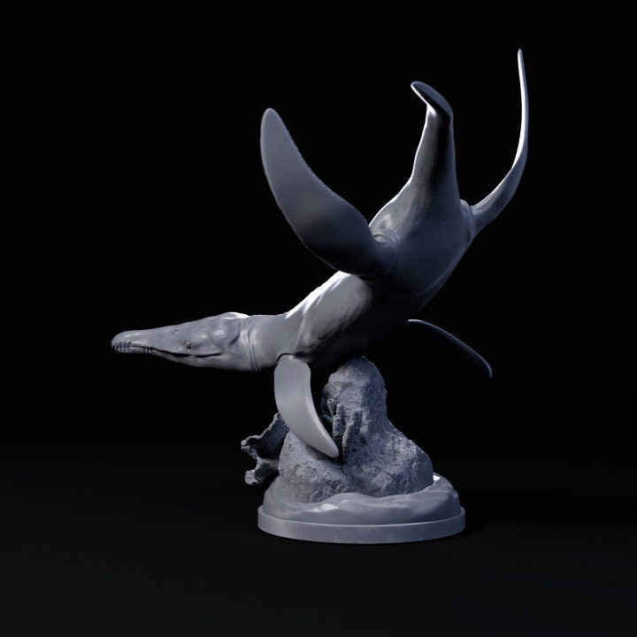 Liopleurodon swimming - UNPAINTED - Dino and Dog Miniatures