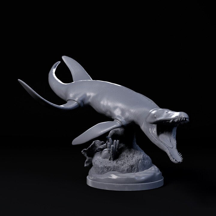 Liopleurodon turning - UNPAINTED - Dino and Dog Miniatures