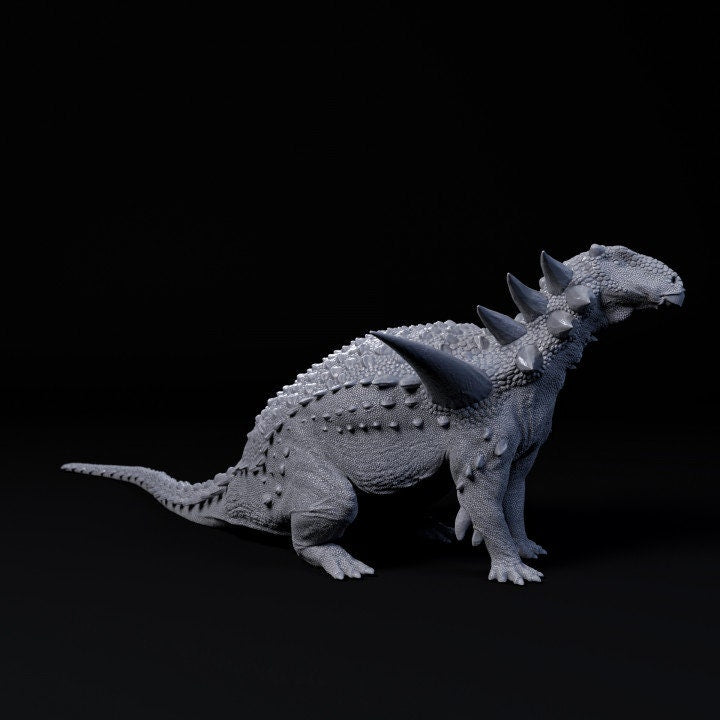 Sauropelta sitting - UNPAINTED - Dino and Dog Miniatures