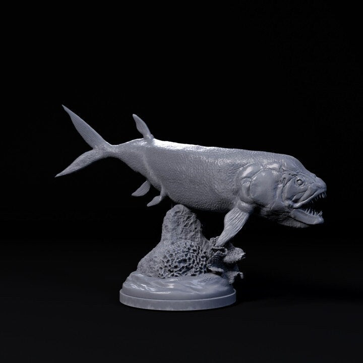 Xiphactinus swimming - UNPAINTED - Dino and Dog Miniatures