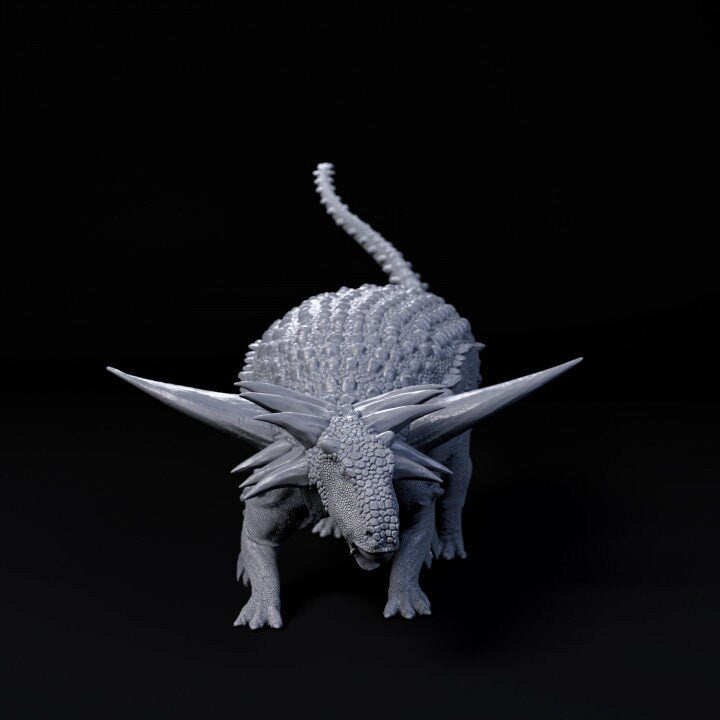 Sauropelta defensive - UNPAINTED - Dino and Dog Miniatures