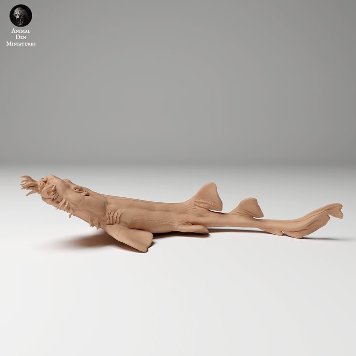 Spotted Wobbegong Shark Hunt - UNPAINTED - Animal Den Miniatures