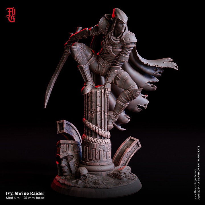 Ivy, Shrine Raider (Elf Rogue) - Flesh of Gods - UNPAINTED