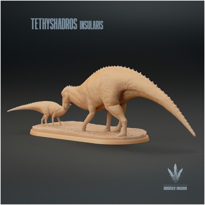 Tethyshadros insularis : Family - UNPAINTED - Miniature Museum