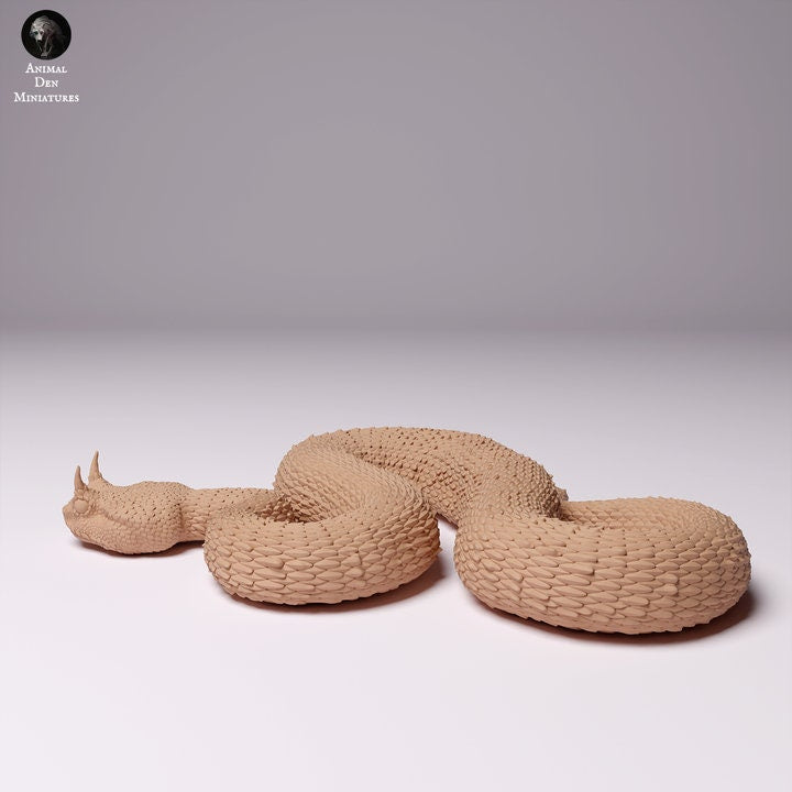 Saharan Horned Viper - UNPAINTED - Animal Den Miniatures