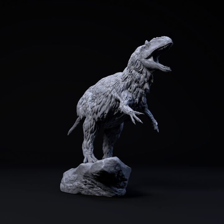 Yutyrannus Huali roar - UNPAINTED - Dino and Dog Miniatures