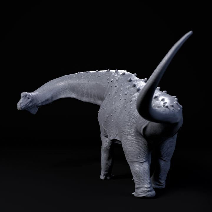 Magyarosaurus looking back - UNPAINTED - Dino and Dog Miniatures