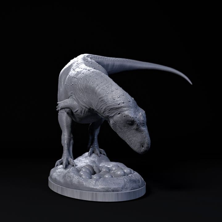 Rajasaurus mother with nest - Dino and Dog Miniatures
