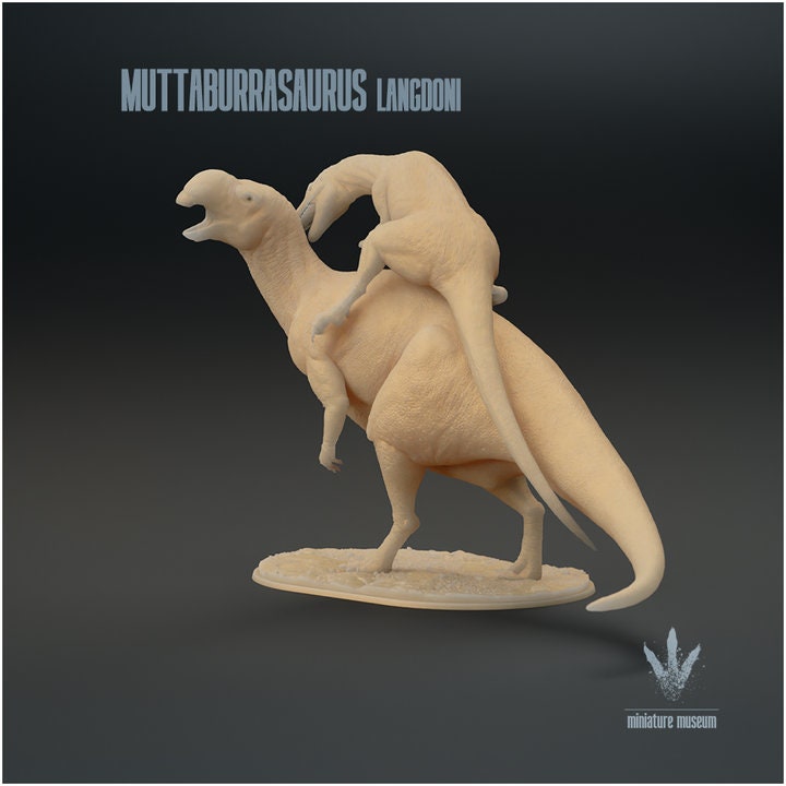 Muttaburrasaurus langdoni : Australovenator Attack - UNPAINTED - Miniature Museum