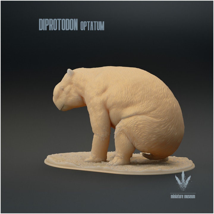Diprotodon optatum : Sitting - UNPAINTED - Miniature Museum
