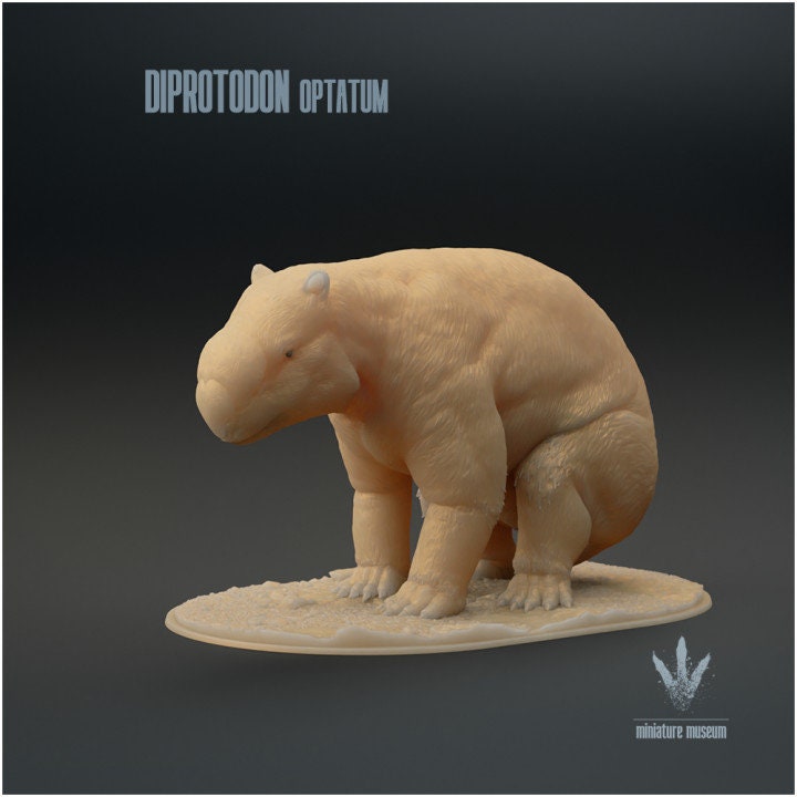 Diprotodon optatum : Sitting - UNPAINTED - Miniature Museum