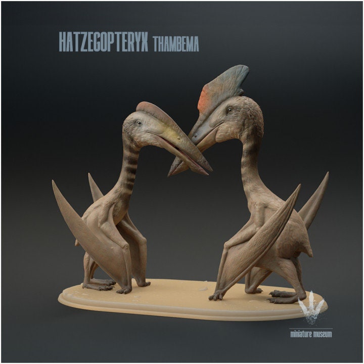 Hatzegopteryx thambema : Displaying Couple - UNPAINTED - Miniature Museum