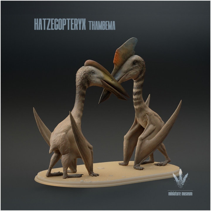 Hatzegopteryx thambema : Displaying Couple - UNPAINTED - Miniature Museum