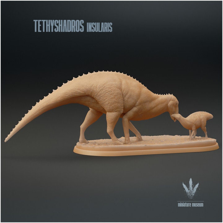 Tethyshadros insularis : Family - UNPAINTED - Miniature Museum