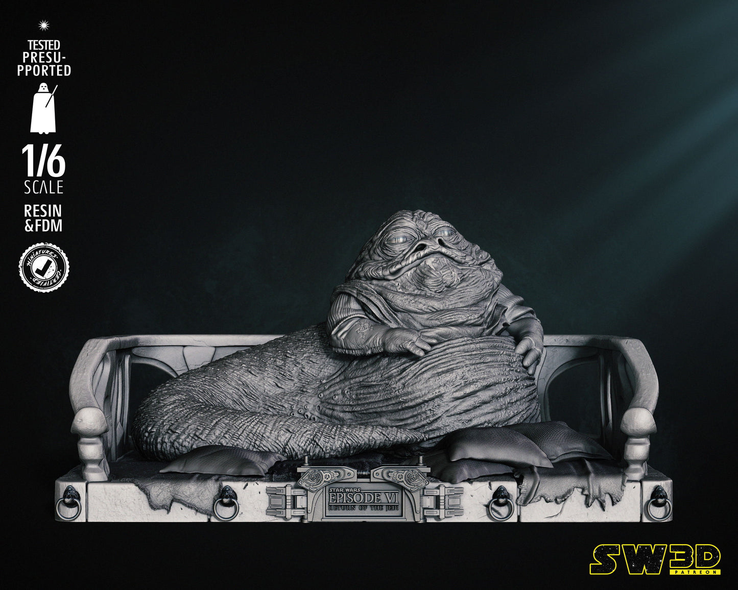 Jabba Sculpture - UNPAINTED FAN ART - Star Wars 3D Models