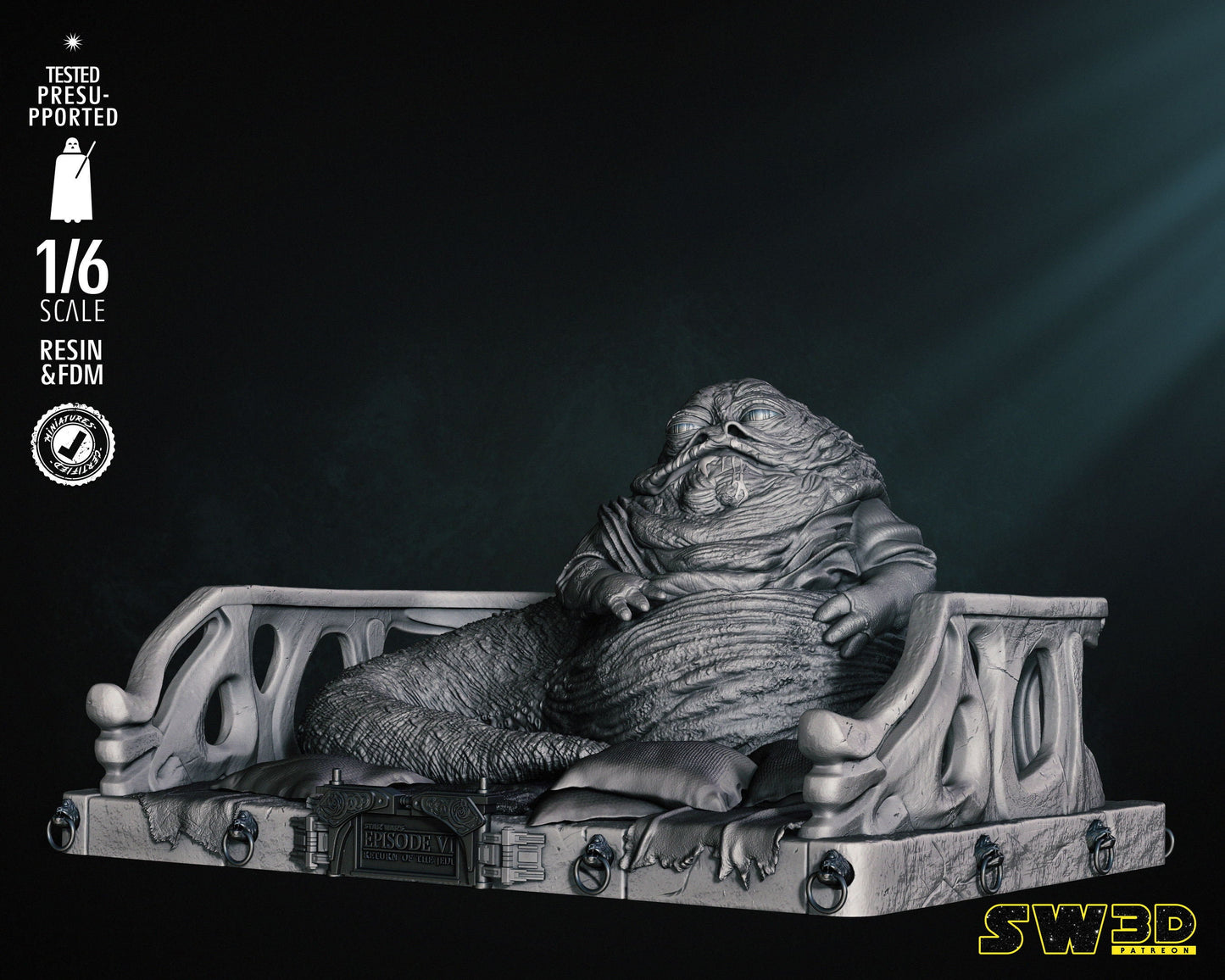 Jabba Sculpture - UNPAINTED FAN ART - Star Wars 3D Models