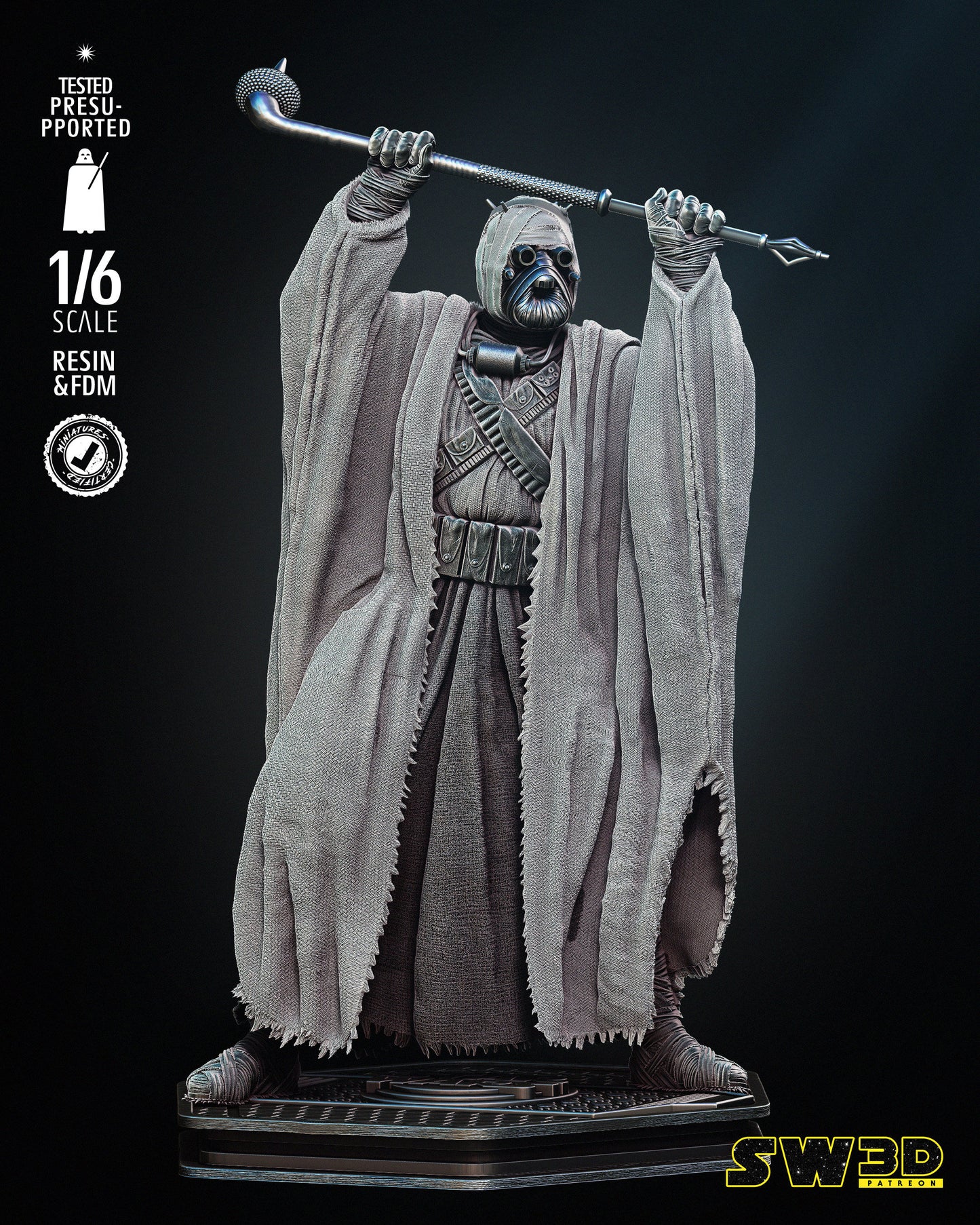 Tusken Sculpture - UNPAINTED FAN ART - Star Wars 3D Models