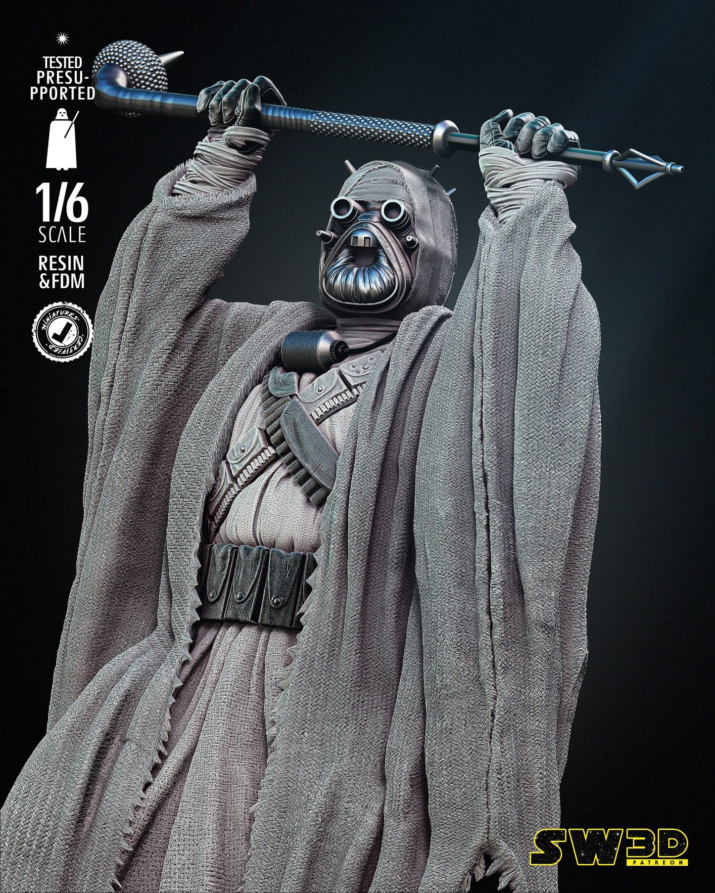 Tusken Sculpture - UNPAINTED FAN ART - Star Wars 3D Models