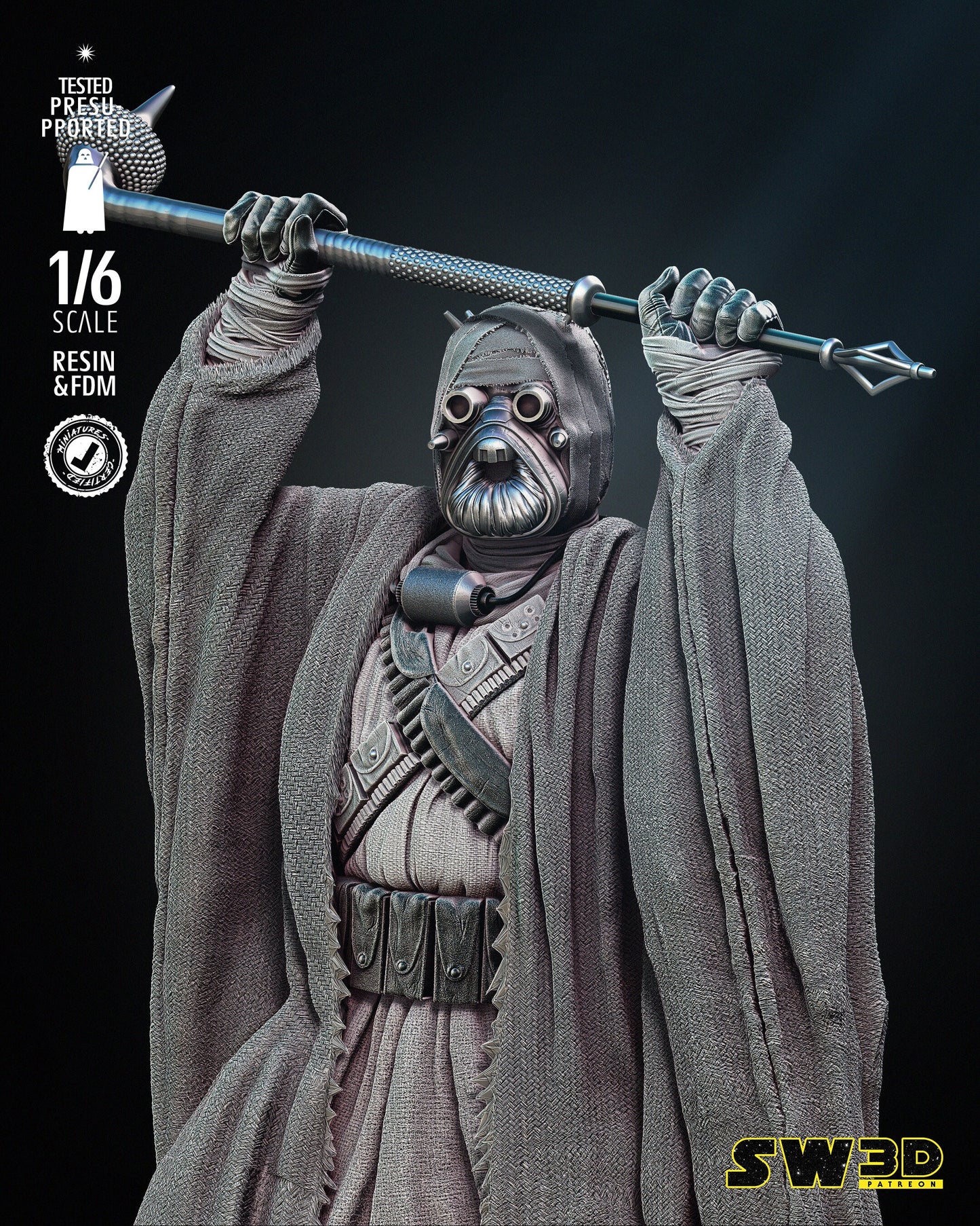 Tusken Sculpture - UNPAINTED FAN ART - Star Wars 3D Models