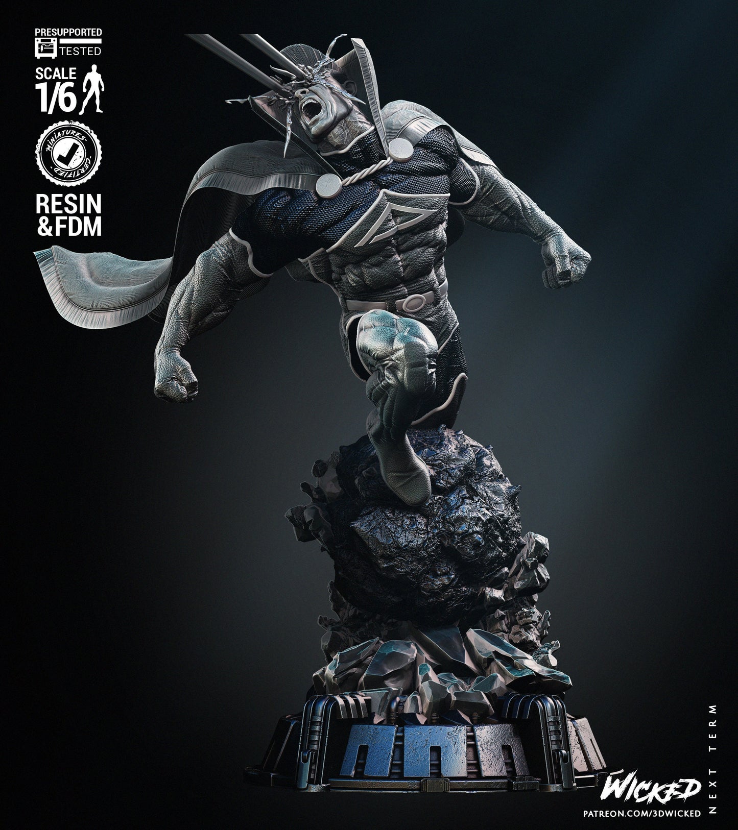 Gladiator Sculpture - UNPAINTED FAN ART - Wicked 3d prints
