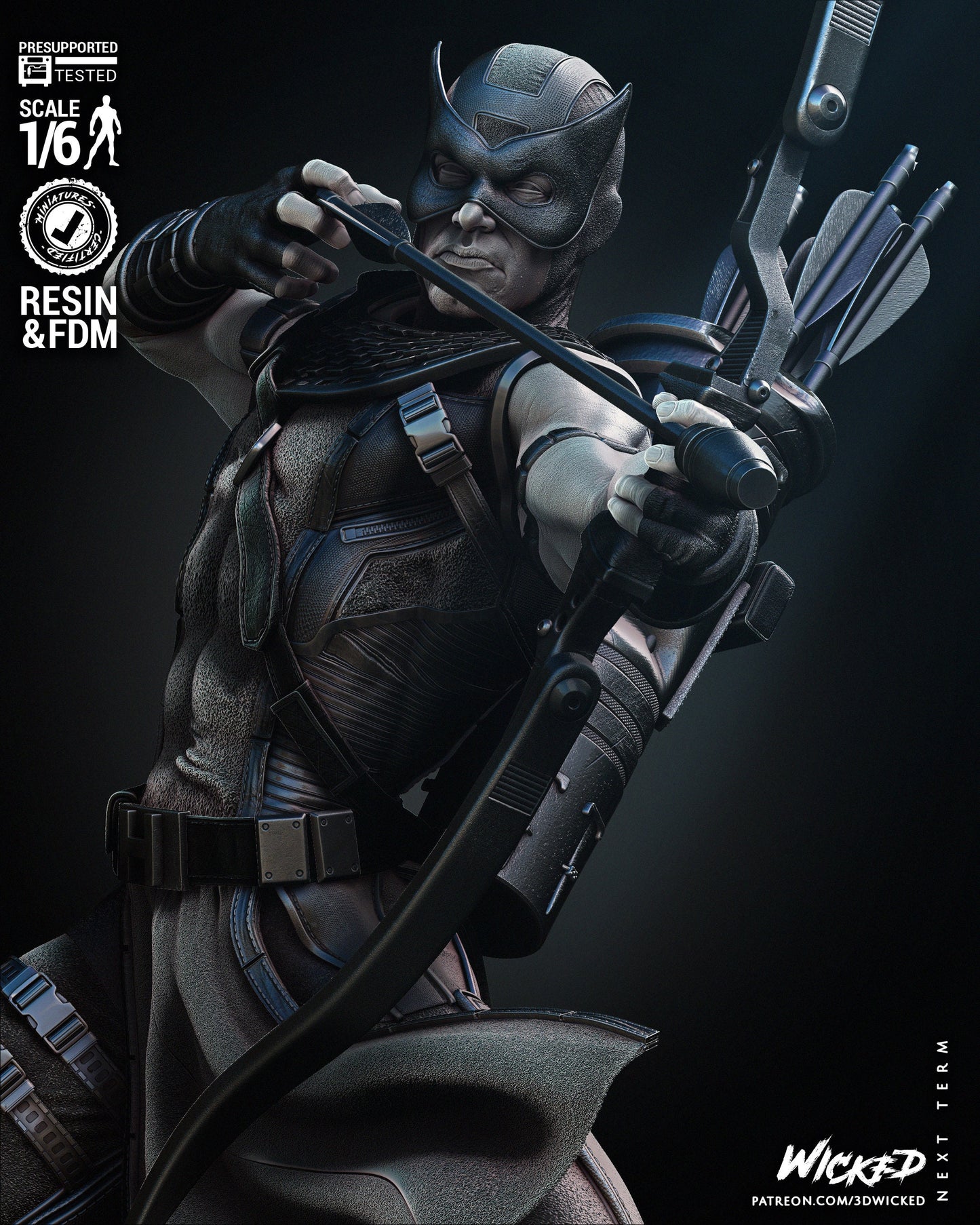 Hawkeye - UNPAINTED FAN ART - Wicked 3d prints