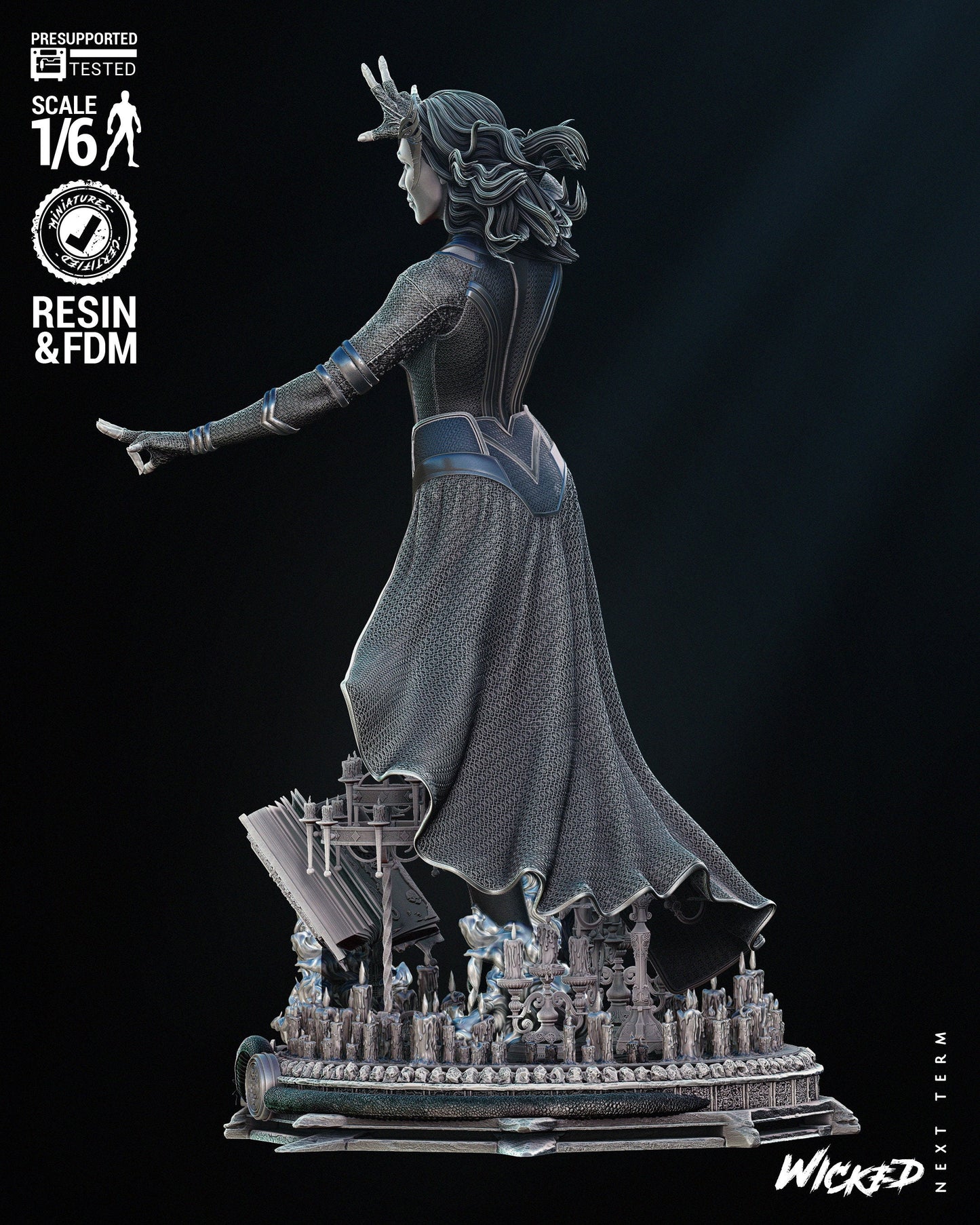 Scarlet Witch Sculpture - UNPAINTED FAN ART - Wicked 3d prints