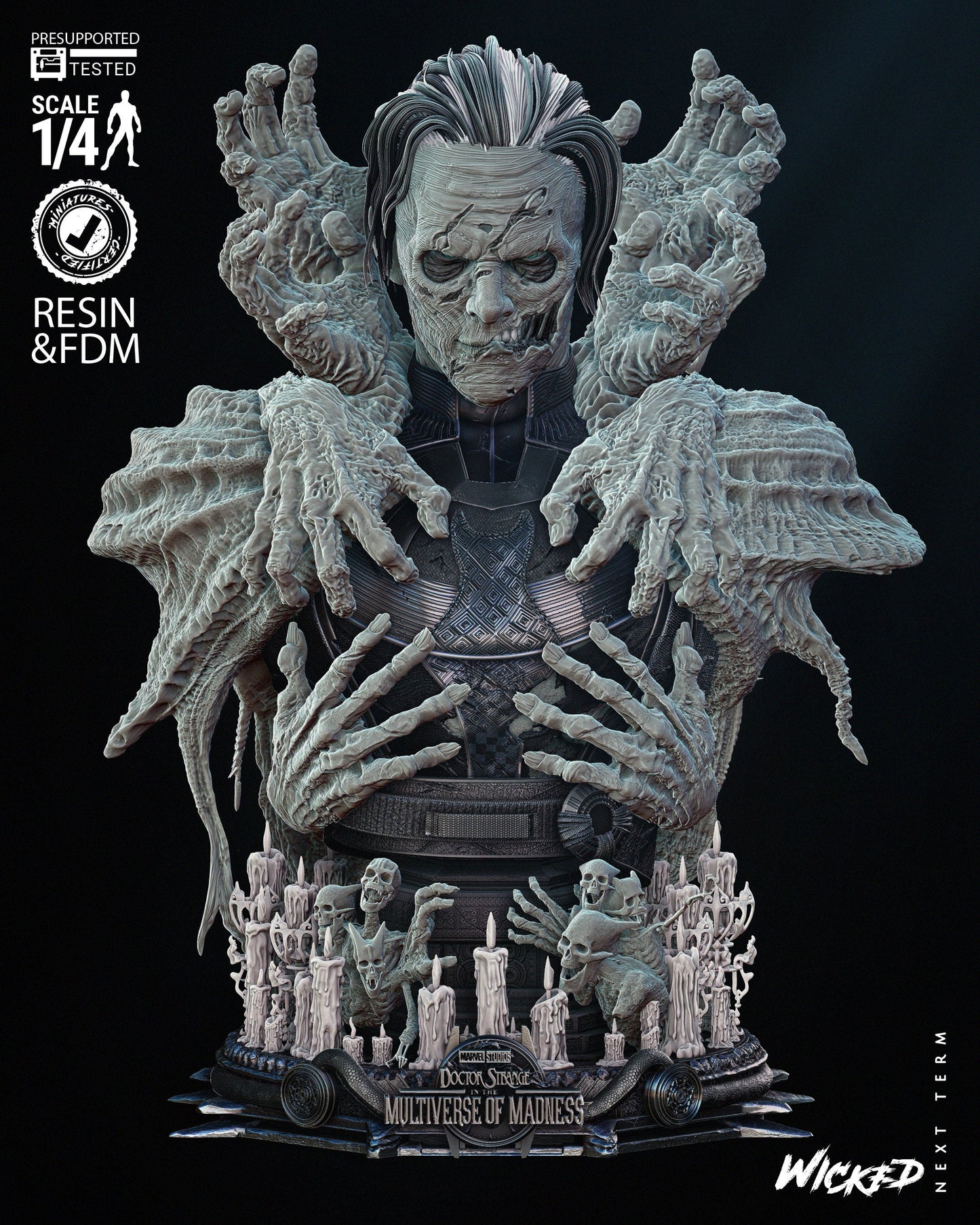 Dead Strange Bust - UNPAINTED FAN ART - Wicked 3d prints