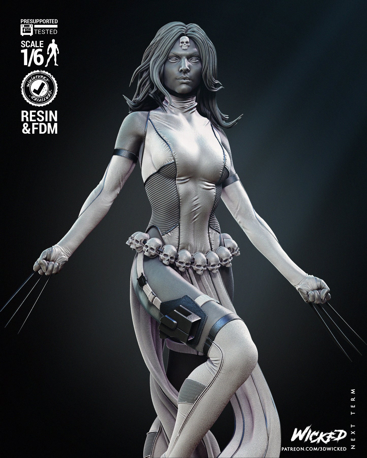 Mystique Sculpture - UNPAINTED FAN ART - Wicked 3d prints