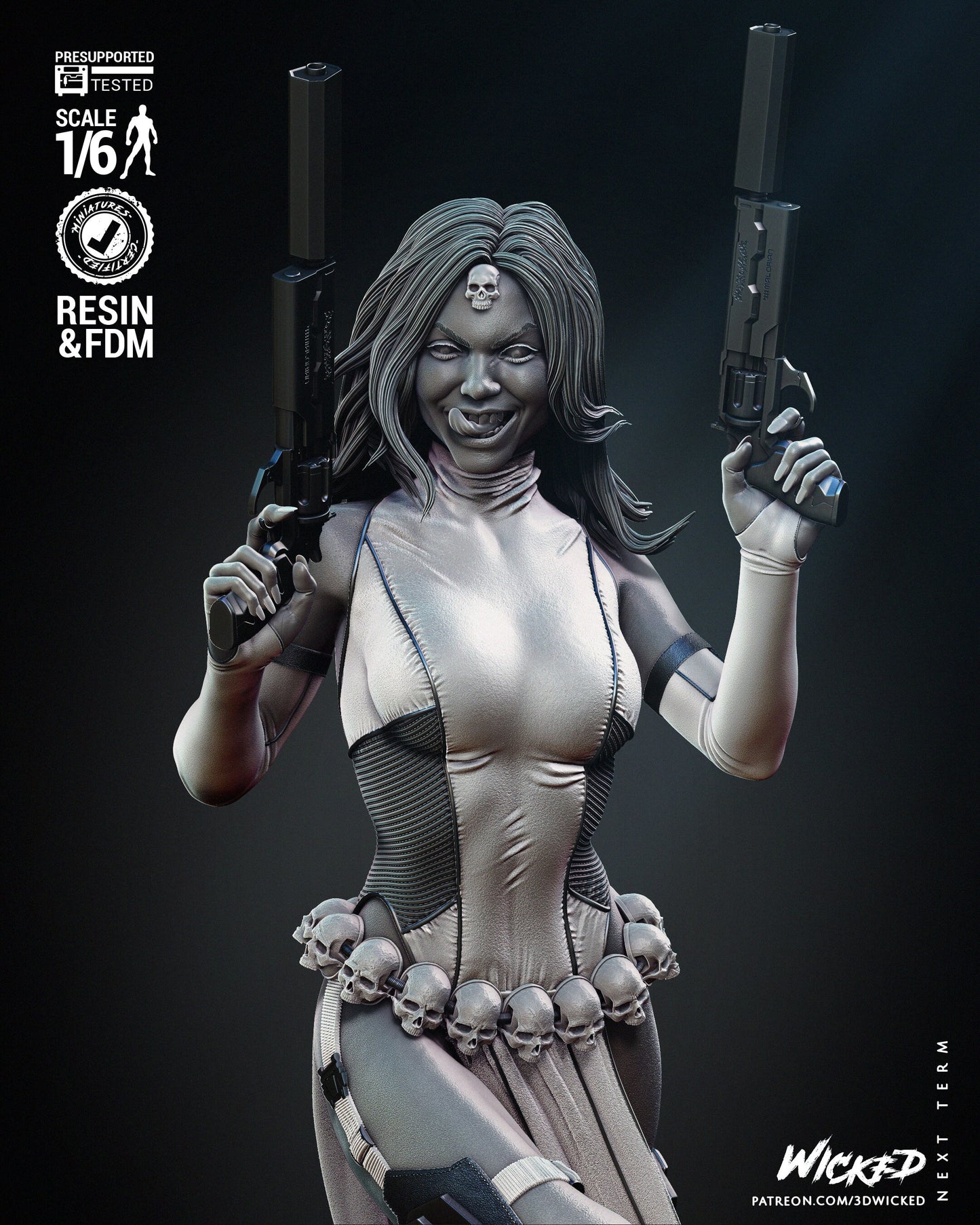 Mystique Sculpture - UNPAINTED FAN ART - Wicked 3d prints