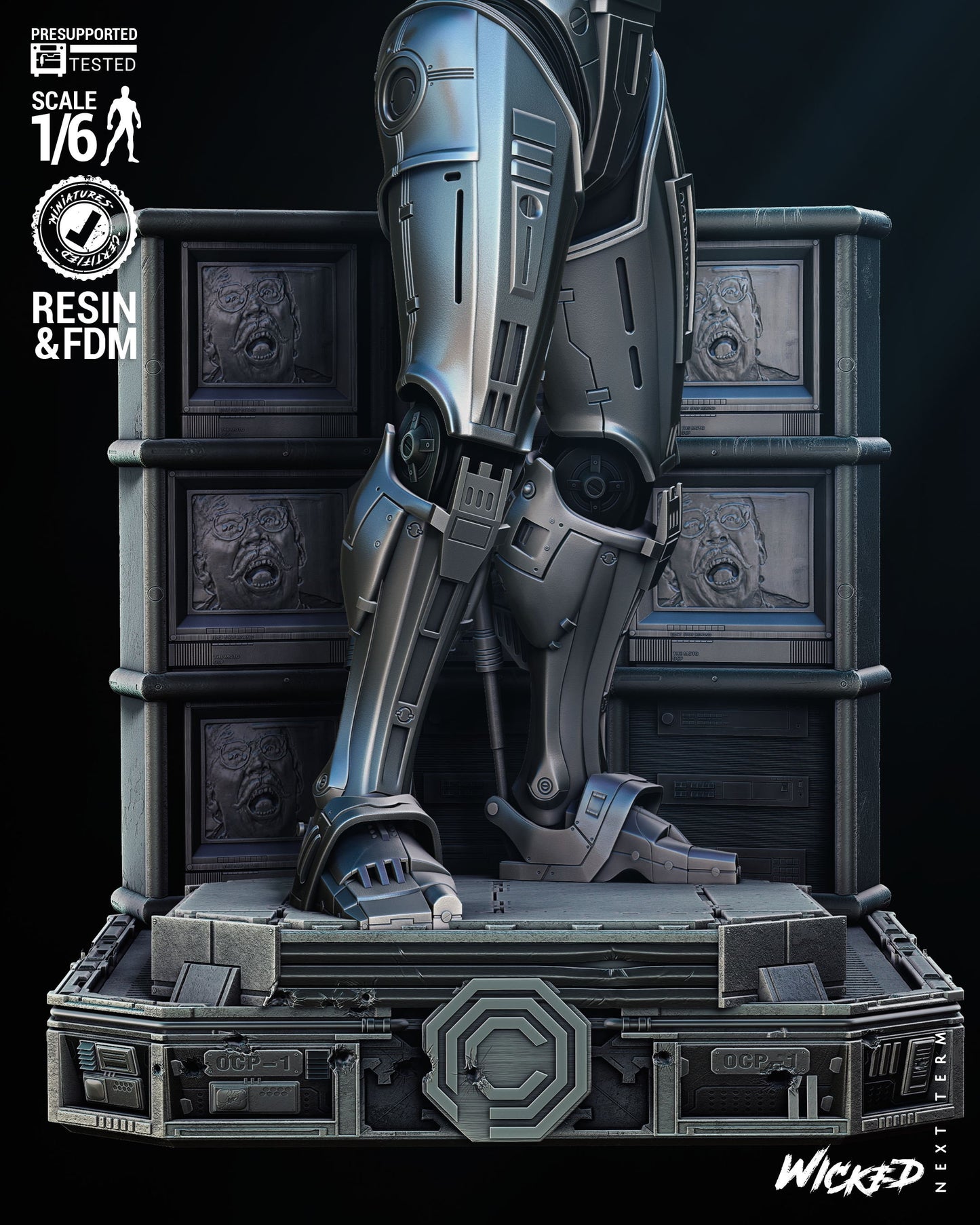Robocop Sculpture - UNPAINTED FAN ART - Wicked 3D Models