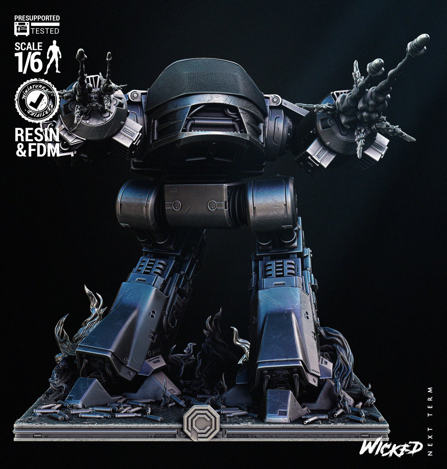 ED 209 Sculpture - UNPAINTED Fan Art - Wicked 3D Models