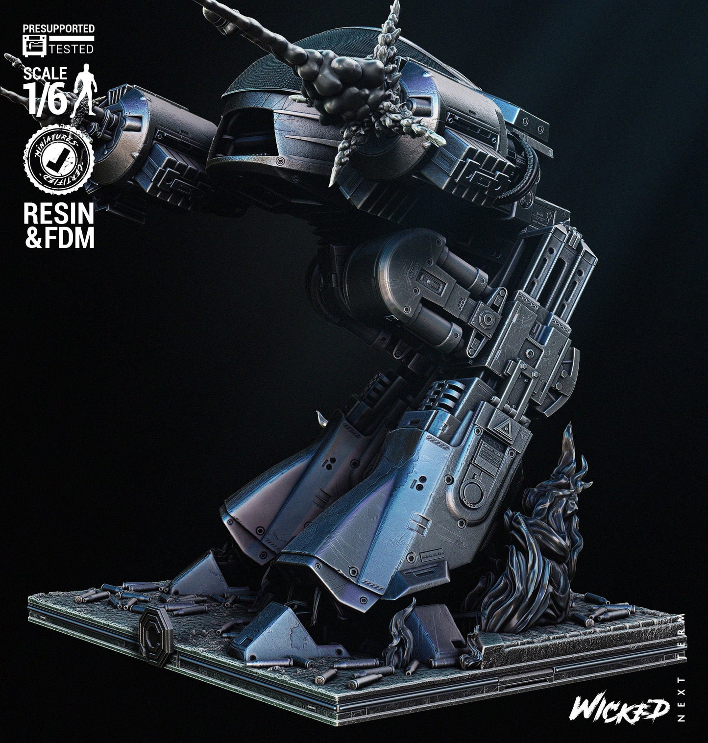 ED 209 Sculpture - UNPAINTED Fan Art - Wicked 3D Models