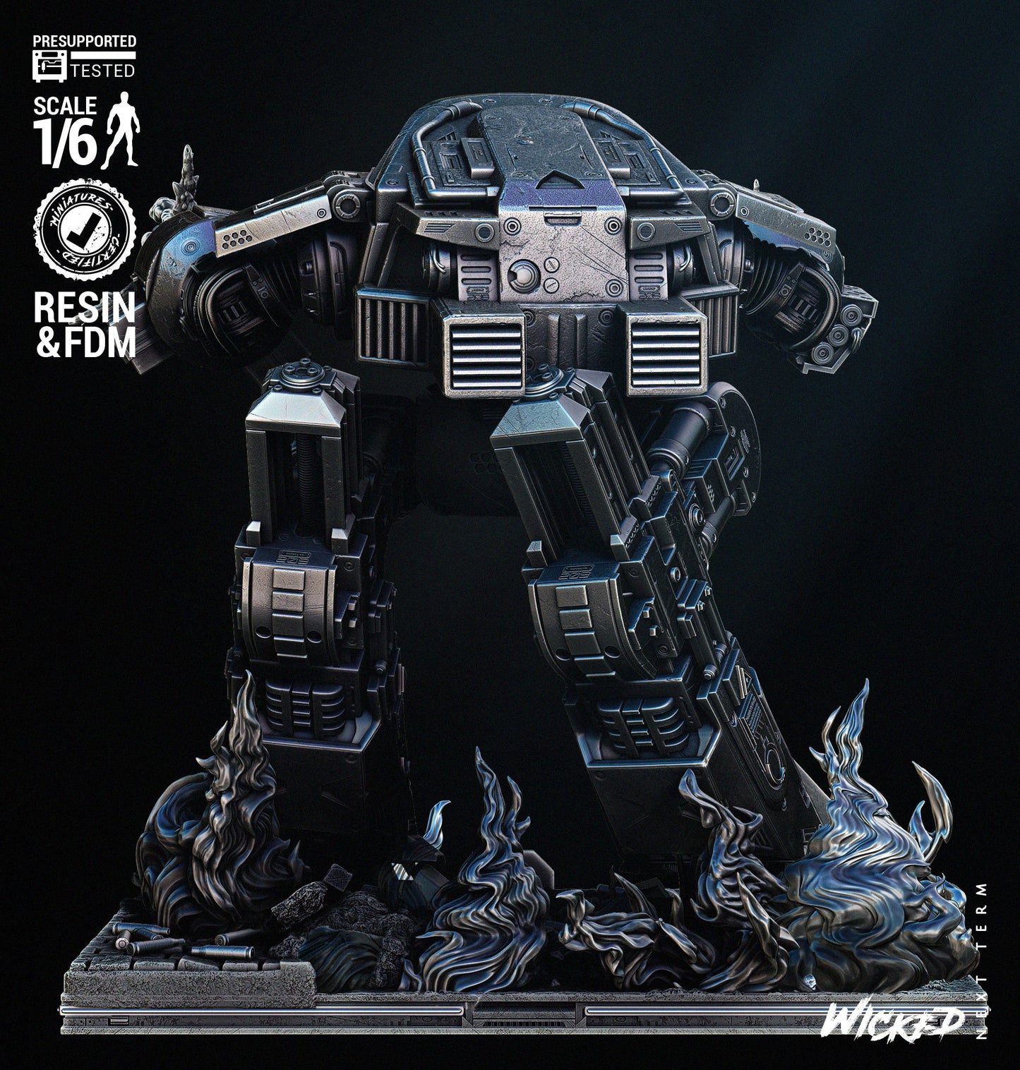 ED 209 Sculpture - UNPAINTED Fan Art - Wicked 3D Models
