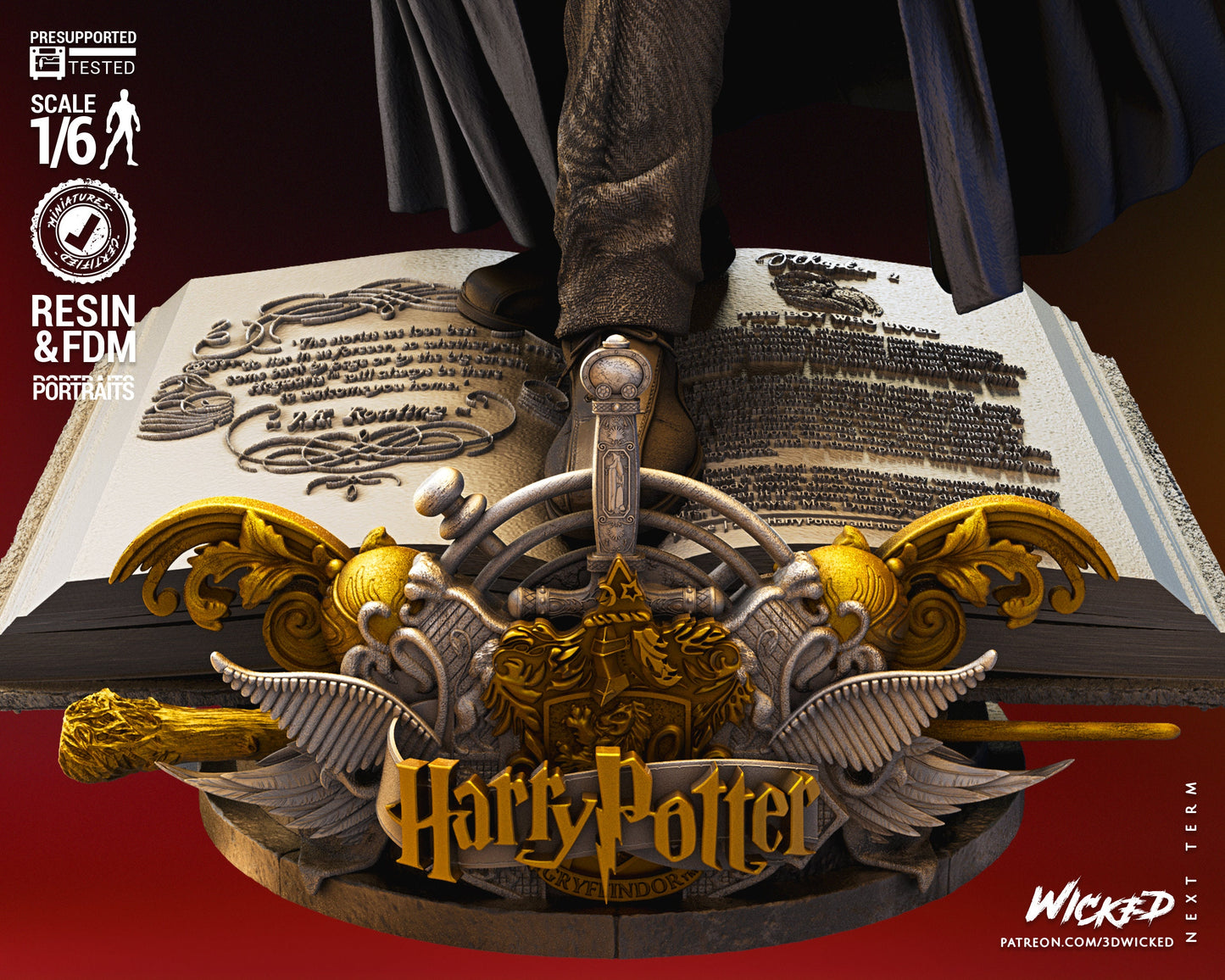 Harry Potter Sculpture - UNPAINTED FAN ART - Wicked 3D Models