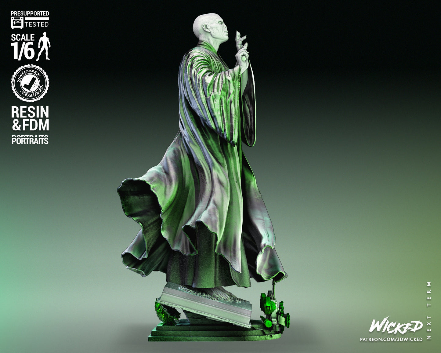 Voldemort Sculpture - UNPAINTED FAN ART - Wicked 3D Models