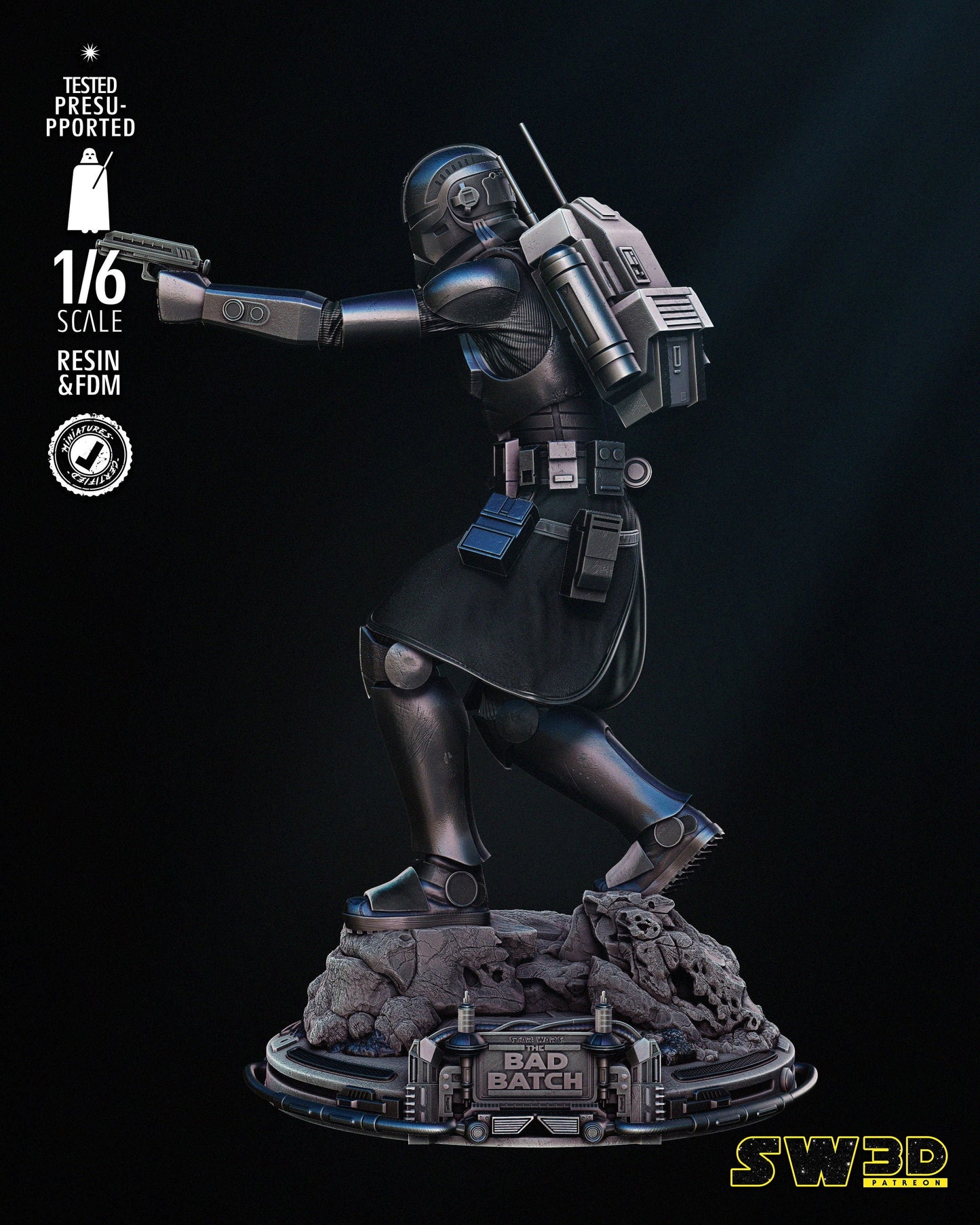 Echo Sculpture - UNPAINTED FAN ART - Star Wars 3D Models