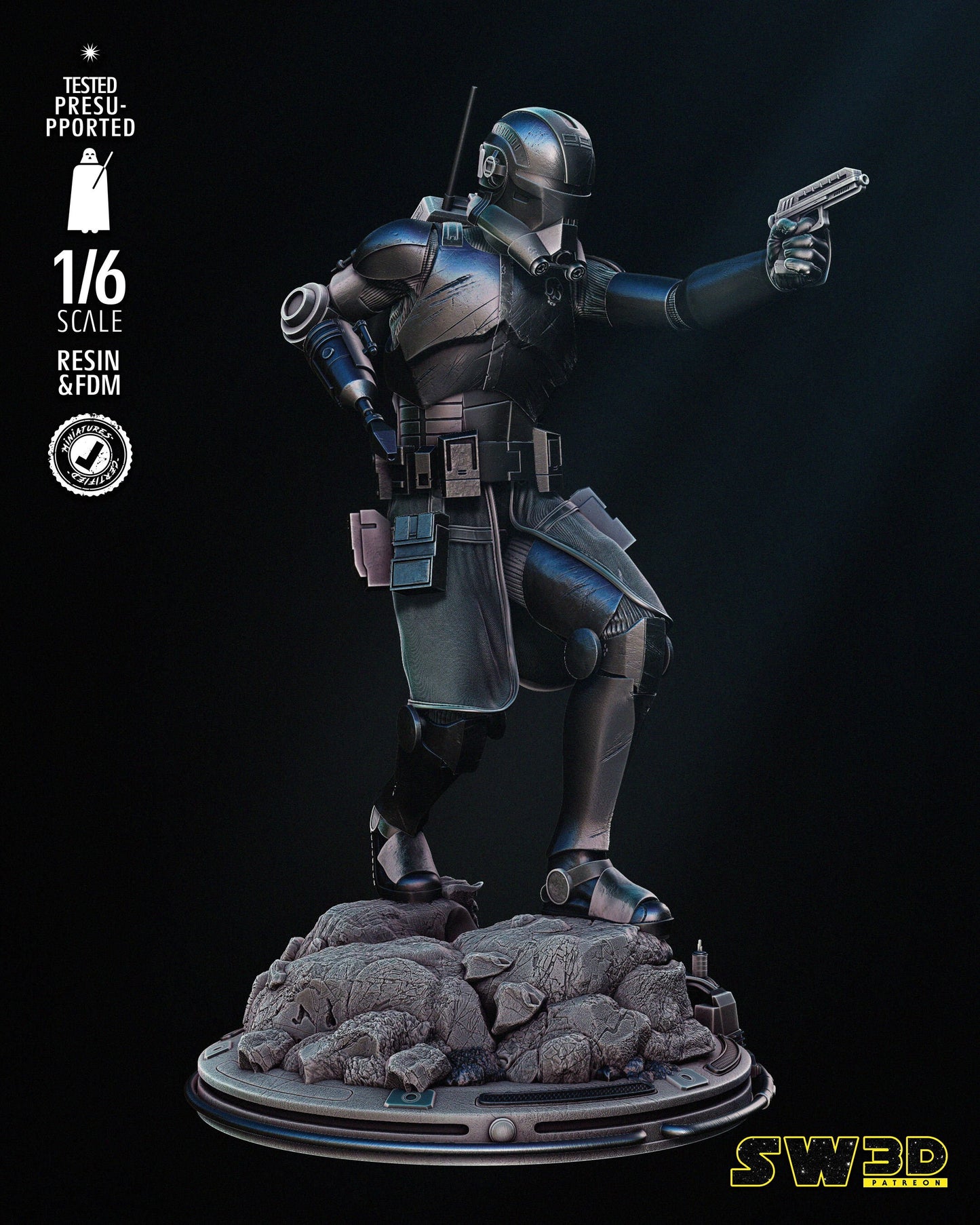 Echo Sculpture - UNPAINTED FAN ART - Star Wars 3D Models