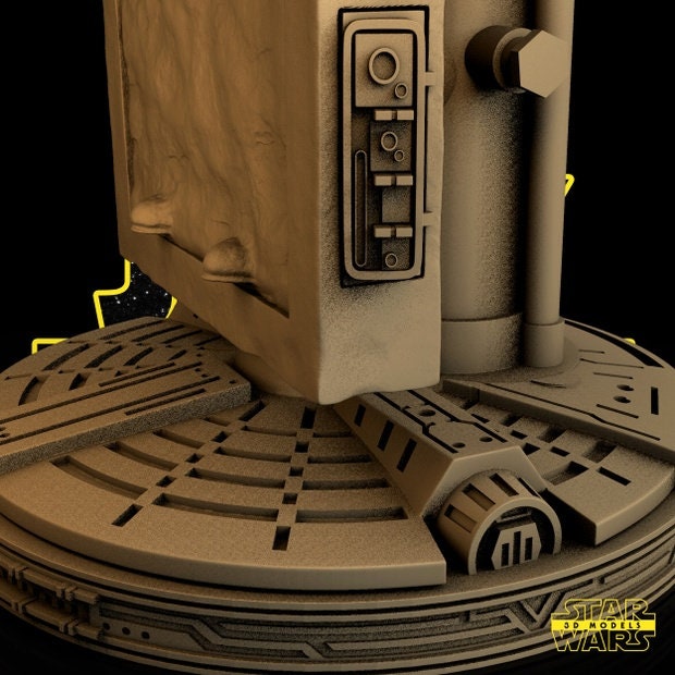 Han Solo On Carbonite Sculpture - UNPAINTED FAN ART - Star Wars 3D Models
