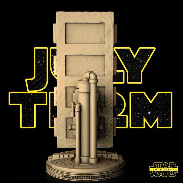 Han Solo On Carbonite Sculpture - UNPAINTED FAN ART - Star Wars 3D Models