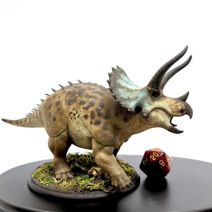 Triceratops Walking - UNPAINTED - Clynche Art