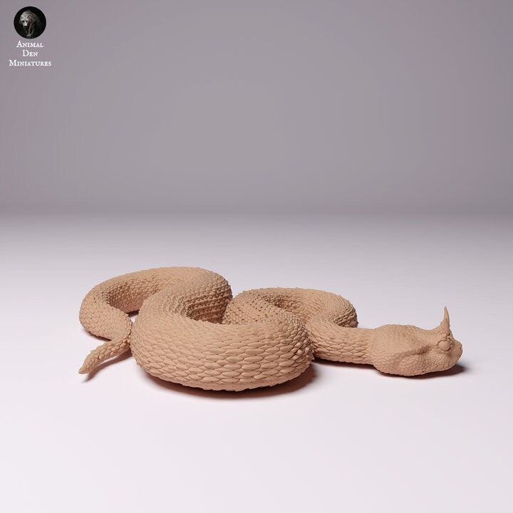 Saharan Horned Viper - UNPAINTED - Animal Den Miniatures