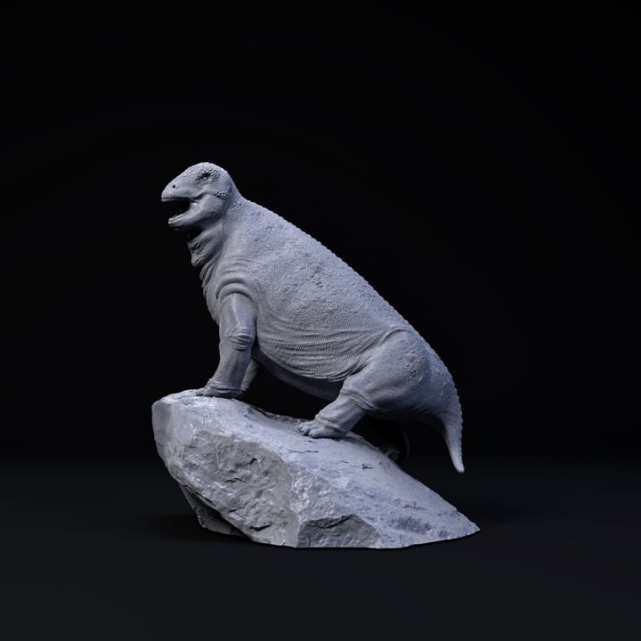 Moschops calling - UNPAINTED - Dino and Dog Miniatures