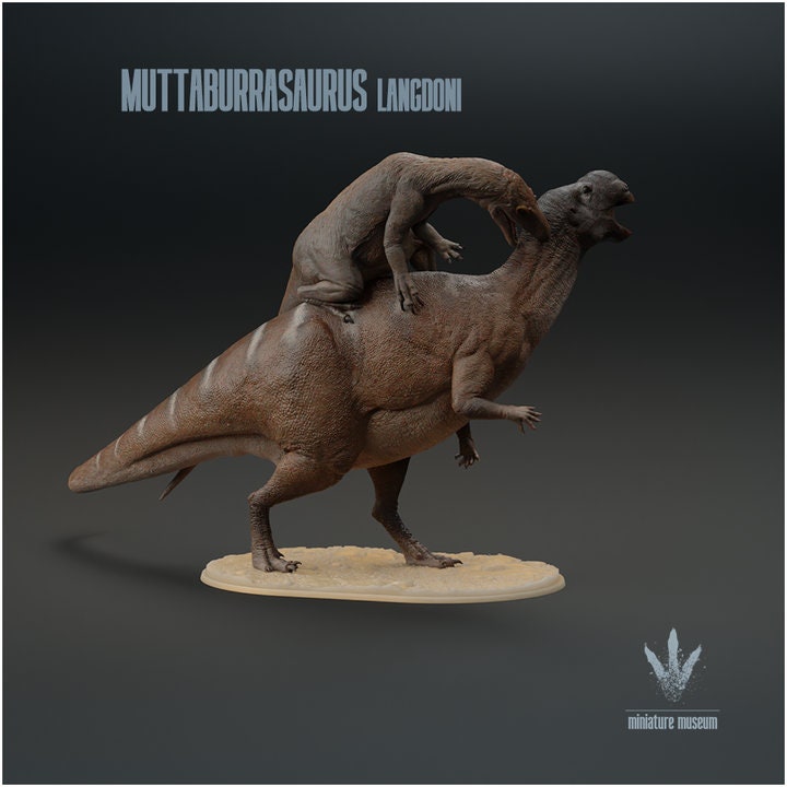 Muttaburrasaurus langdoni : Australovenator Attack - UNPAINTED - Miniature Museum