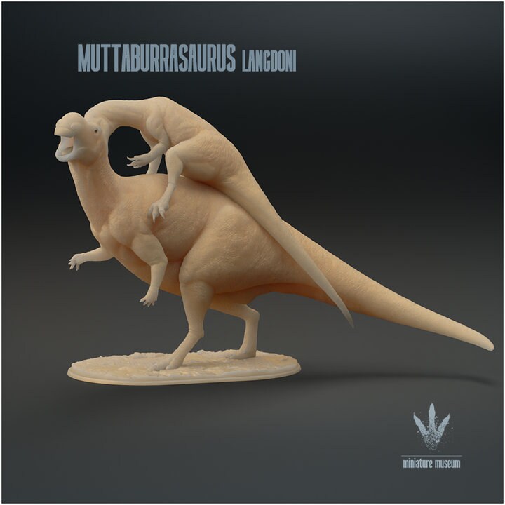 Muttaburrasaurus langdoni : Australovenator Attack - UNPAINTED - Miniature Museum